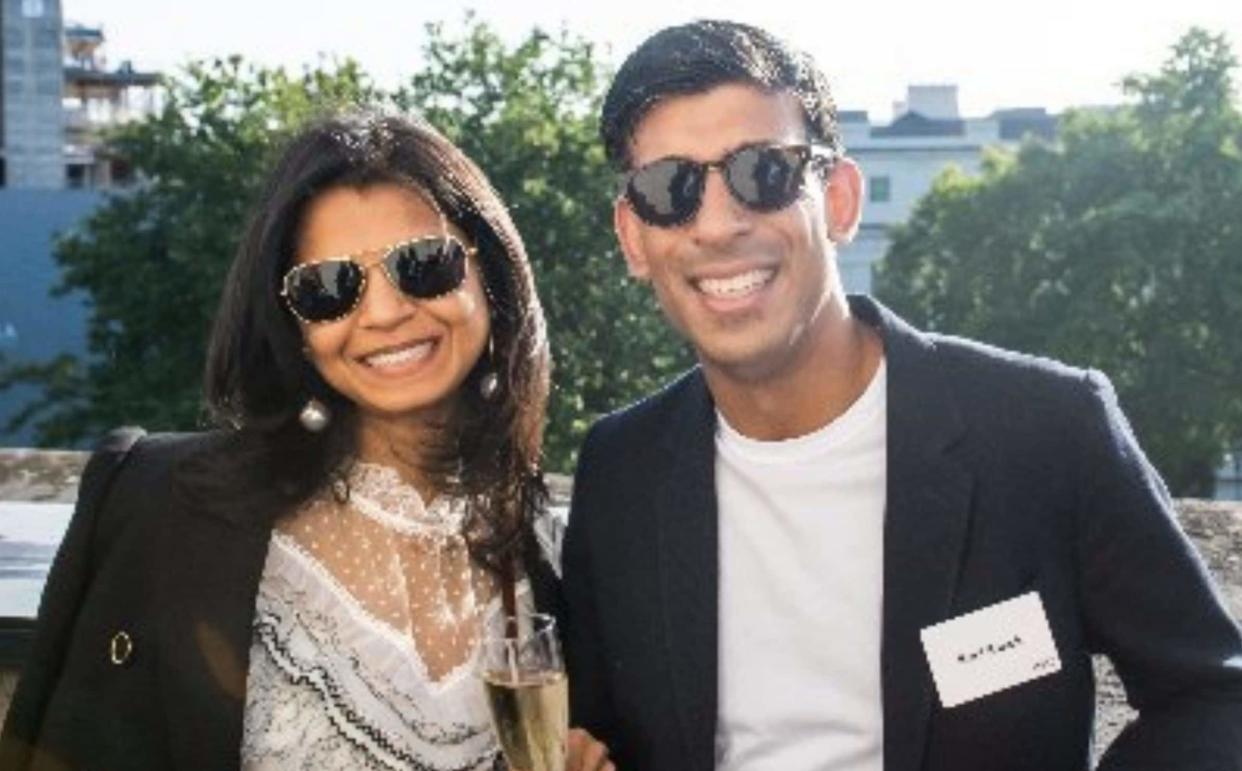 Rishi Sunak and his wife Akshata Murty are estimated to be worth £730 million