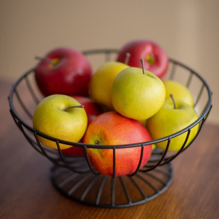 4) Williams Sonoma Stand Wire Pedestal Basket