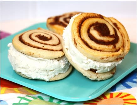 Cinnamon Roll Ice Cream Sandwich