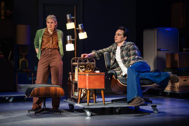 <p>Joan Marcus</p> Celia Keenan-Bolger as Martha and Jim Parsons as Carl in 'Mother Play'