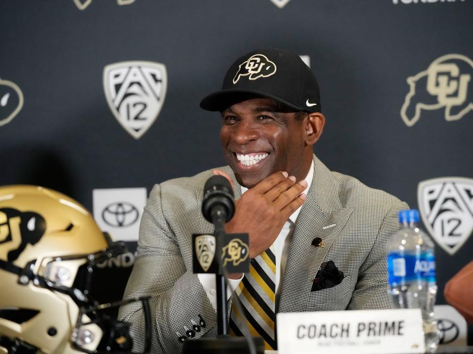 Deion Sanders is introduced as the new head coach of Colorado football.