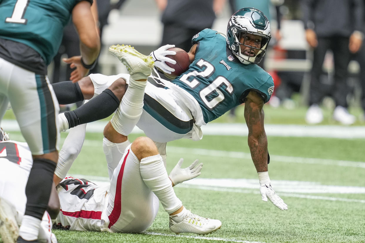 Miles Sanders is averaging 6.7 carries over the last three games. (Dale Zanine/USA TODAY Sports)