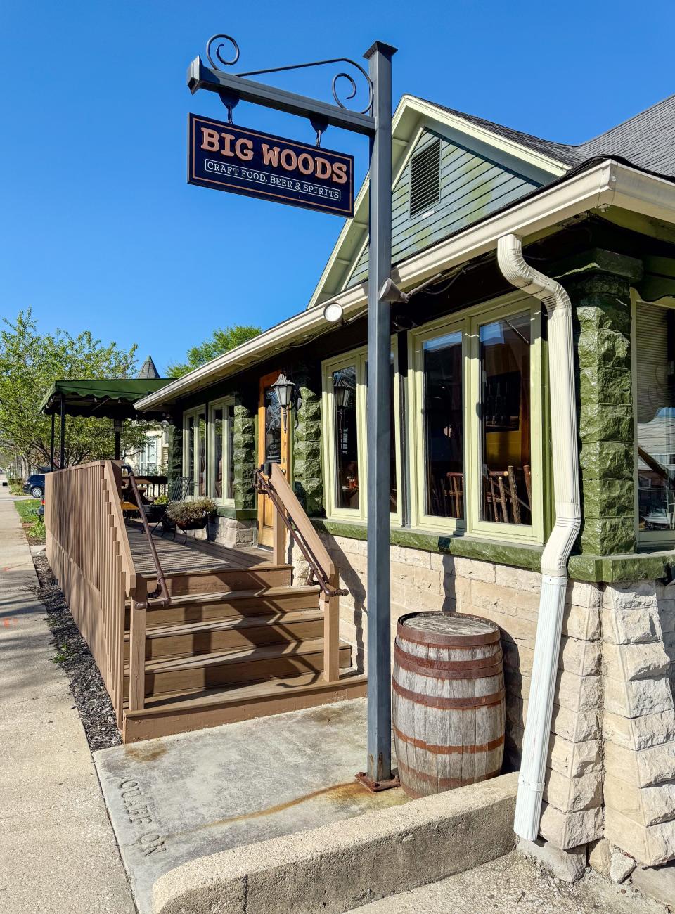 Big Woods Bloomington restaurant is expanding its year-round seating in its "cabin," which is located to the left of the main restaurant at 116 N. Grant St. The expansion is expected to be complete by mid May 2024.