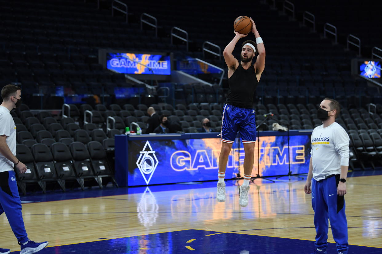 Klay Thompson with the Warriors.