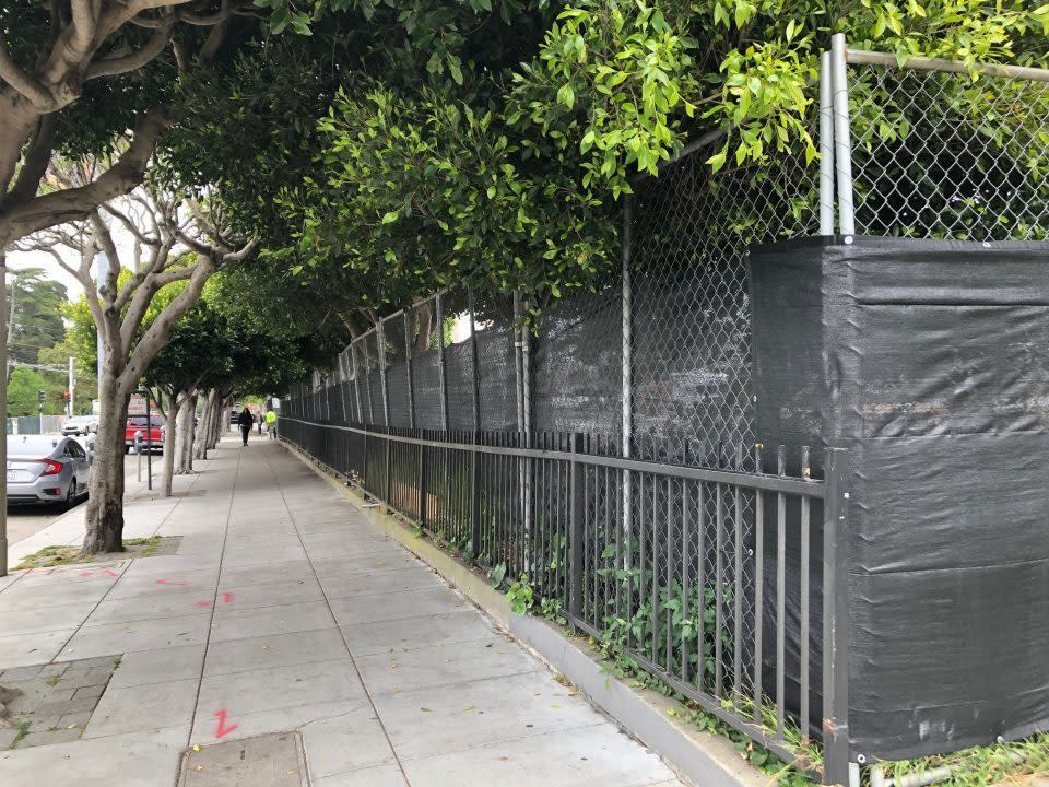 730 Stanyan viewed from Stanyan and Waller streets, facing north.