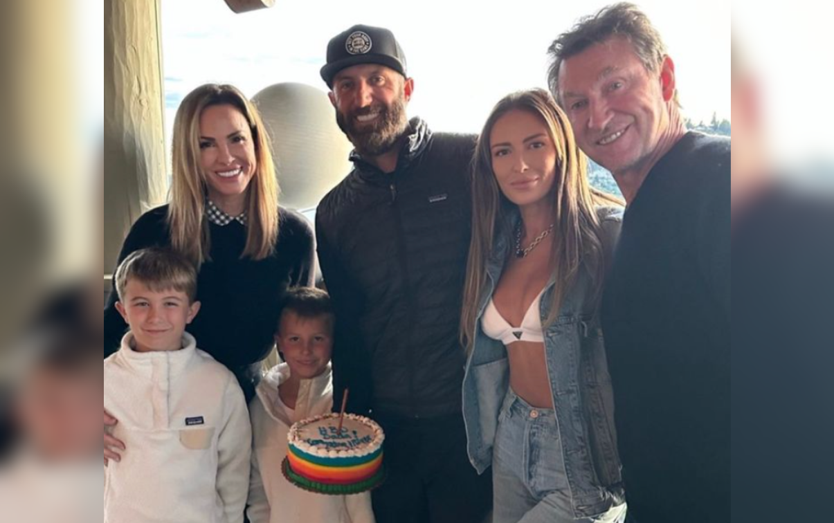 Paulina Gretzky and husband Dustin Johnson spent his birthday with family. (Instagram/@paulinagretzky)