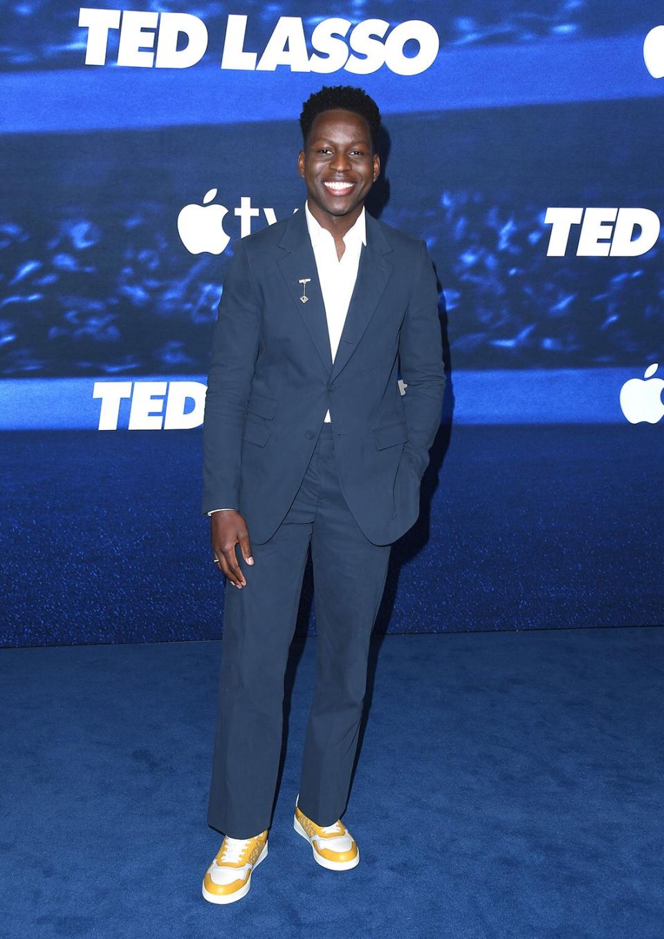 LOS ANGELES, CALIFORNIA - MARCH 07: Toheeb Jimoh arrives at the Apple Original Series "Ted Lasso" Season 3 Red Carpet Premiere Event at Westwood Village Theater on March 07, 2023 in Los Angeles, California. (Photo by Steve Granitz/FilmMagic)