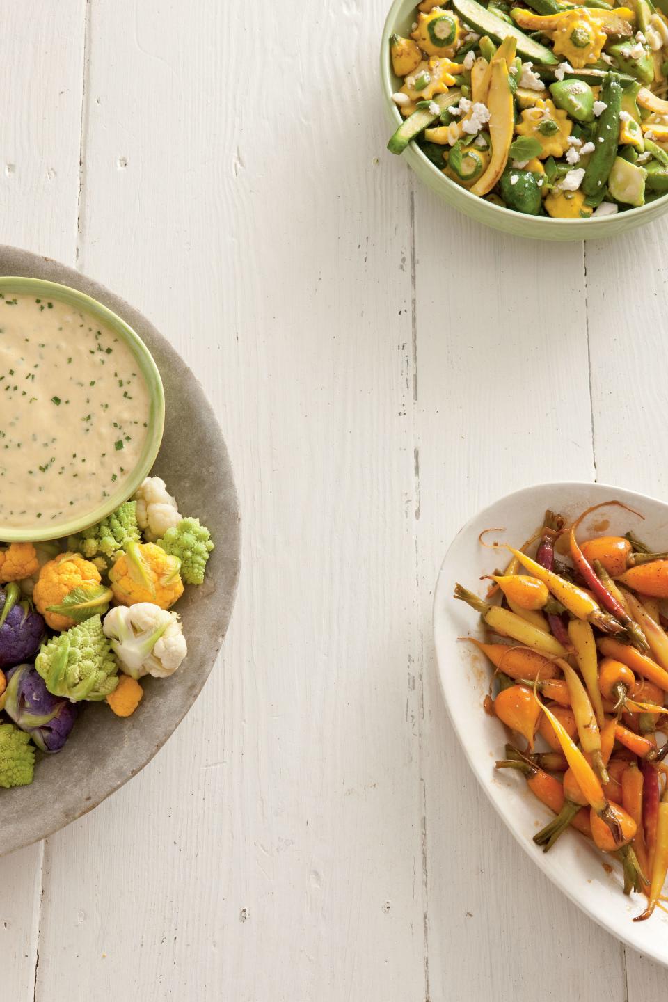 Beer-Cheese Fondue with Baby Cauliflower