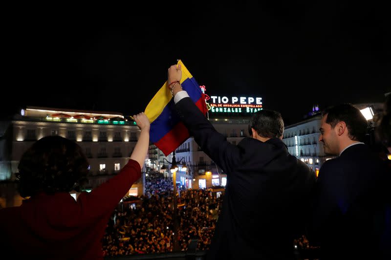 Venezuela's opposition leader Juan Guaido visits Madrid