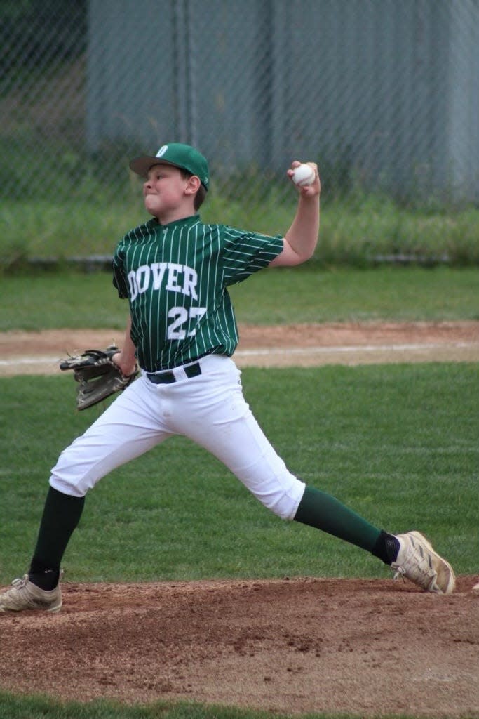 Dover's Connor Lynch pitched 4 2/3 innings in a 9-1 win over Nashua on Wednesday. Dover lost the second-and-deciding championship game, ending the team's four-year run as state champions.