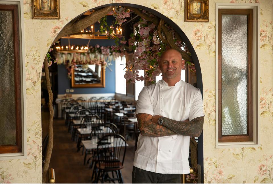 Chef and owner James Avery is pictured in the dining room of The Black Swan in Asbury Park.