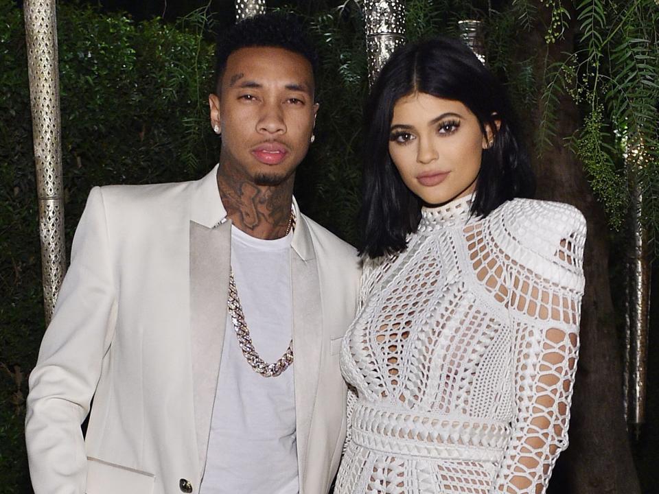 Tyga and Kylie Jenner attend Olivier Rousteing & Beats Celebrate In Los Angeles at Private Residence on October 23, 2015 in Los Angeles, California