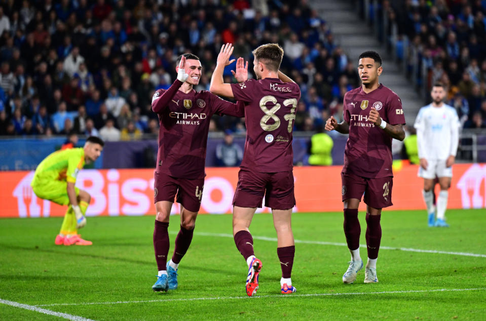 Man City made Champions League history on Tuesday evening. (Photo by Christian Bruna/Getty Images)