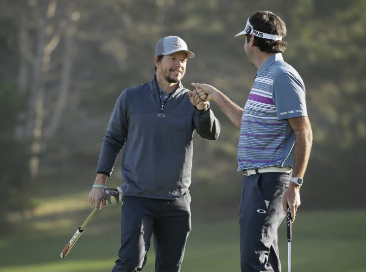 Mark Wahlberg paired with Bubba Watson at the 2016 AT&T Pebble Beach National Pro-Am. (AP)