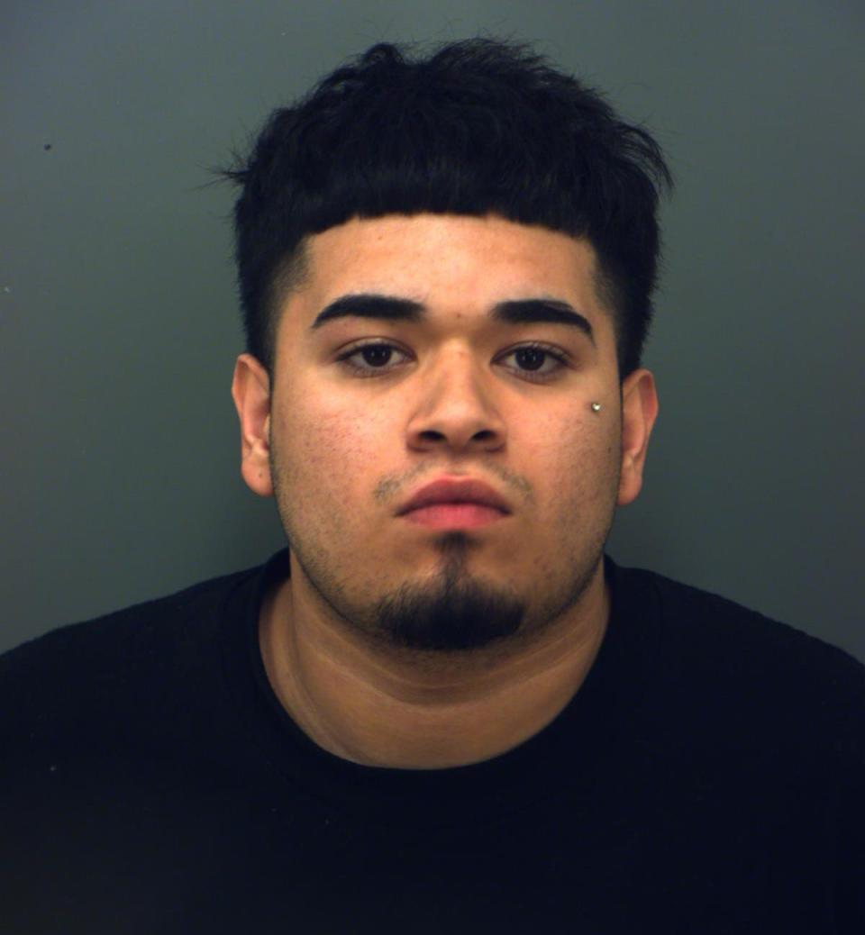 Angel Gallardo was arrested on a murder charge on Saturday, April 6, 2024, accused in the shooting death of Mauricio Elias, 19, on Black Friday, Nov. 24, 2023, in the Red Sands desert outside El Paso, Texas.