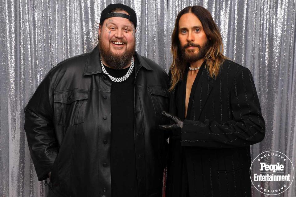 <p>Sara Jaye Weiss</p> Jelly Roll and Jared Leto