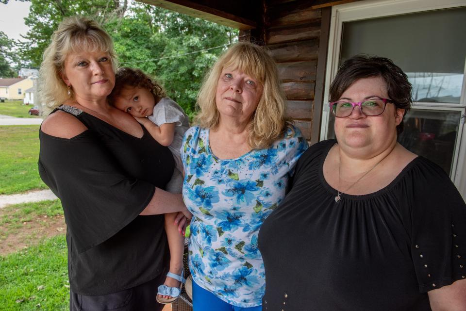 Among Dan and Ron Remillard's survivors are Ron's wife, Dianne, center; their daughter Cindy Archambault and granddaughter Mya April Archambault, left; and Tammy Chevrette, Dan's  niece.