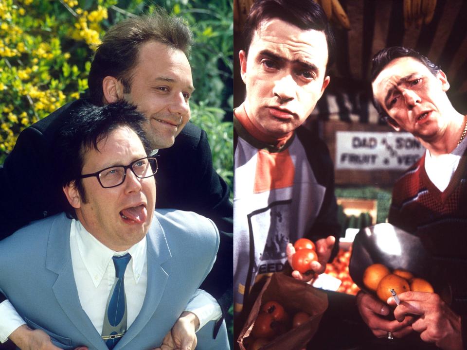 Vic Reeves and Bob Mortimer in 1995 (left), and Harry Enfield and Paul Whitehouse in 1994’s Harry Enfield and Chums (right)Nils Jorgensen/Geoff Wilkinson/Shutterstock