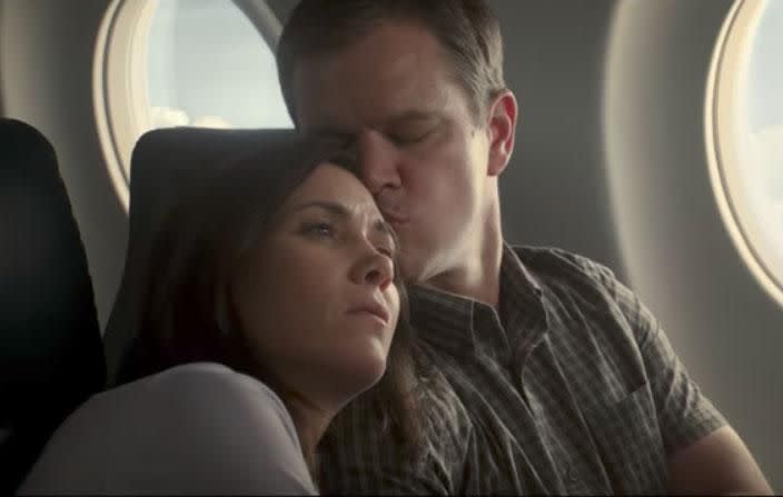 The new Downsizing trailer introduces viewers to a very different world, where humans shrink down to five inches in height as a solution to the issue of over-population. Source: Paramount Pictures