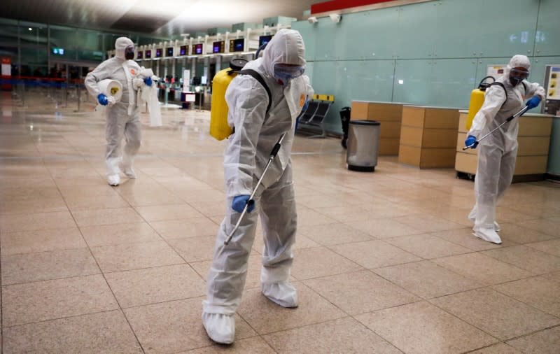 Partial lockdown as part of a 15-day state of emergency to combat the coronavirus disease (COVID-19) outbreak in Barcelona