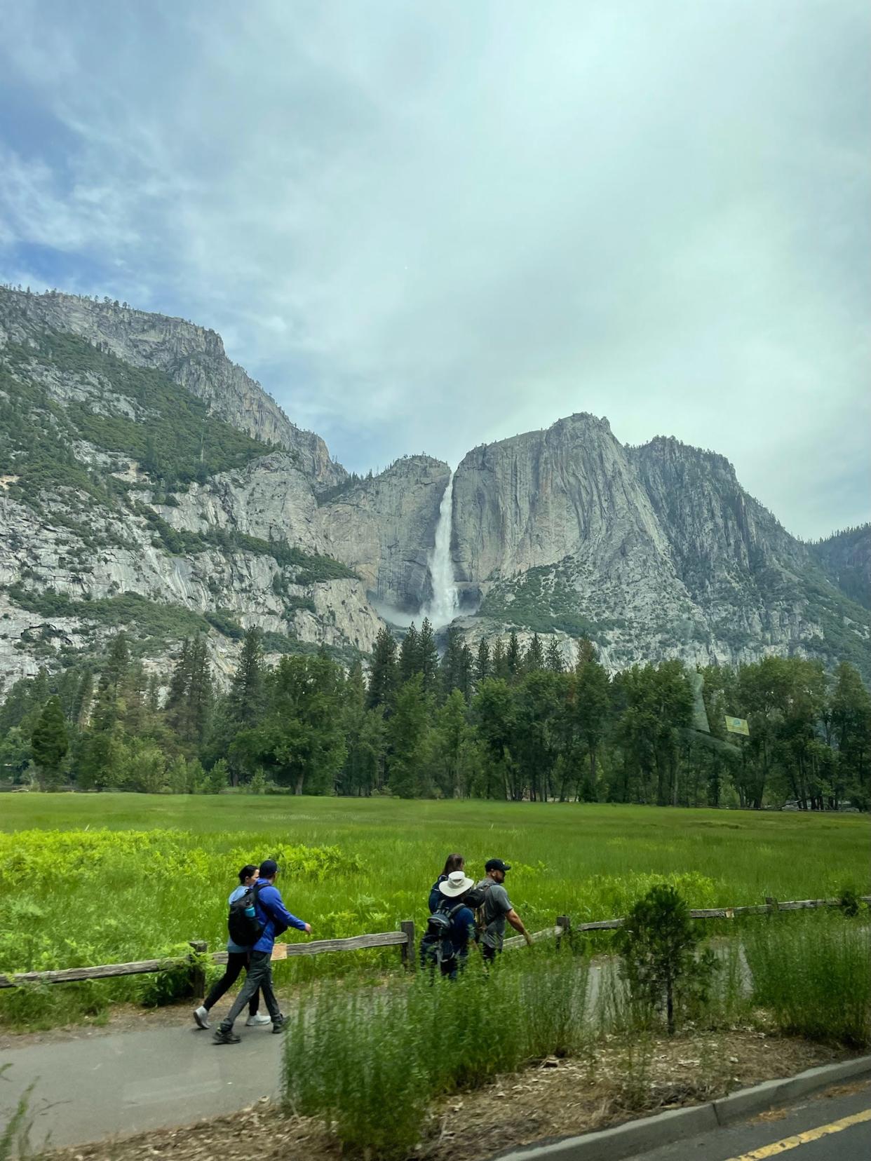 The waterfalls in Yosemite this year is drawing major crowds.