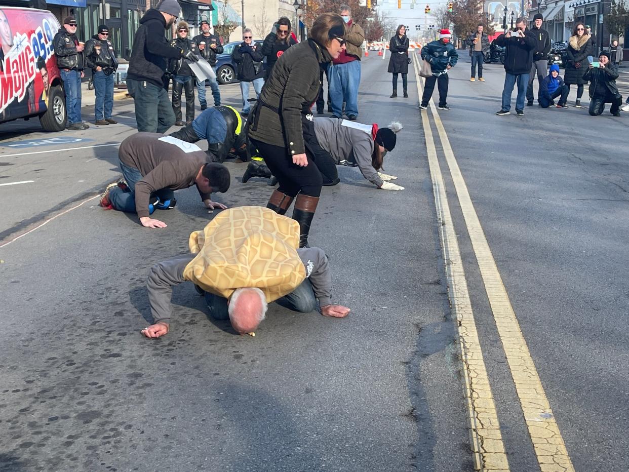 The 2022 WMRN Peanut Push is scheduled for Saturday, Dec. 3 at Founders Park in downtown Marion. All proceeds raised from the event support the Junior Service Guild Christmas Clearinghouse which provides gifts for underprivileged children and families in Marion County. Shown here are competitors from the 2021 Peanut Push.