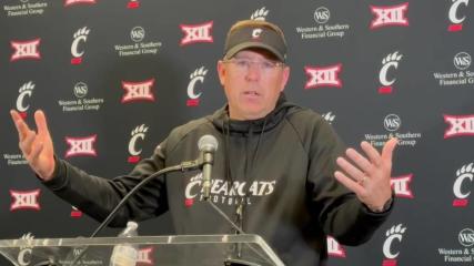 WATCH: UC's Scott Satterfield, Sorsby, Lichtenberg, Dingle, Brown talk Bearcat spring game