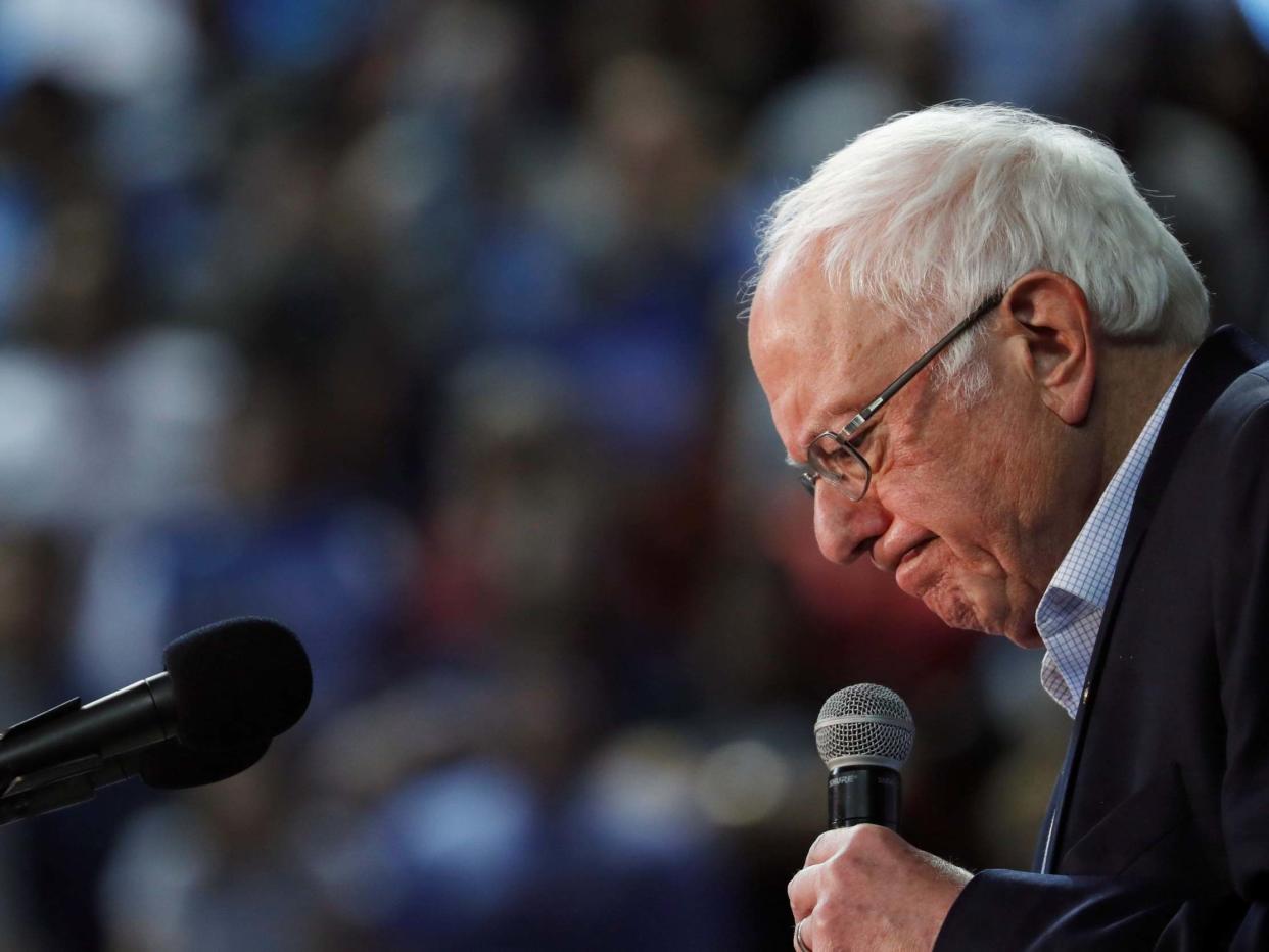 US Democratic presidential candidate Bernie Sanders speaks at a rally in Phoenix, Arizona: REUTERS