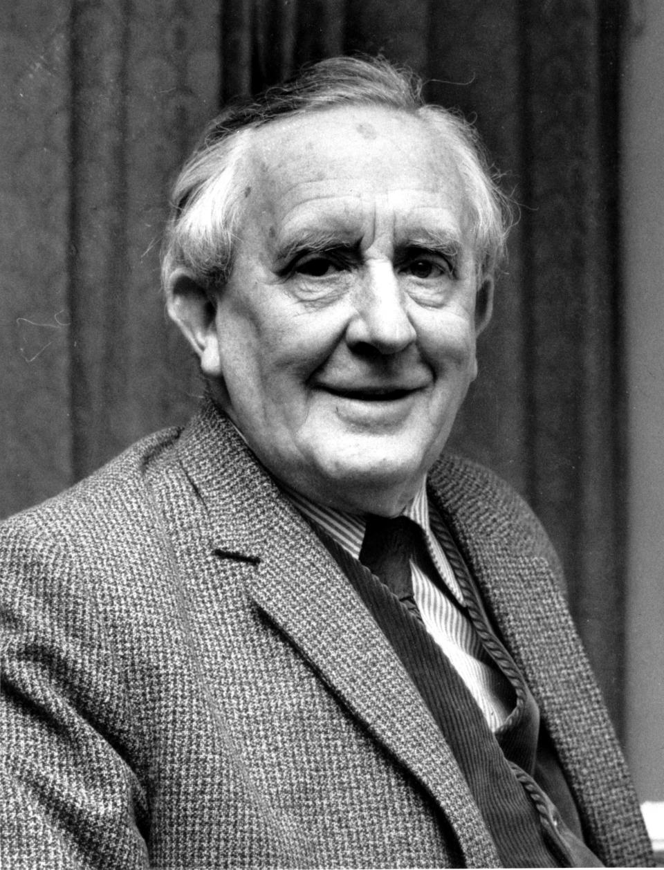 **FILE**This is a 1967 photo of J.R.R. Tolkien.  Tolkien was the author of "The Lord of the Rings" and an Oxford University Professor.  An unfinished tale by the author has been edited by his son into a completed work and will be released next spring, the U.S. and British publishers announced Monday, Sept. 19, 2006. Christopher Tolkien has spent the past 30 years working on "The Children of Hurin," an epic tale his father began in 1918 and later abandoned.  (AP Photo)