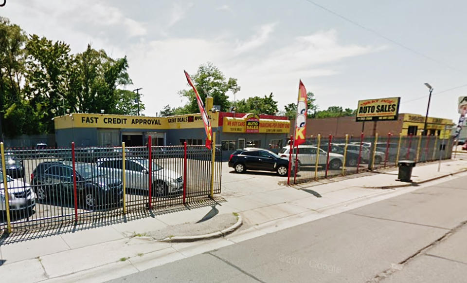 IMAGE: Monique Williams bought her car at Great Deal Auto Sales in Detroit. (Google Maps)