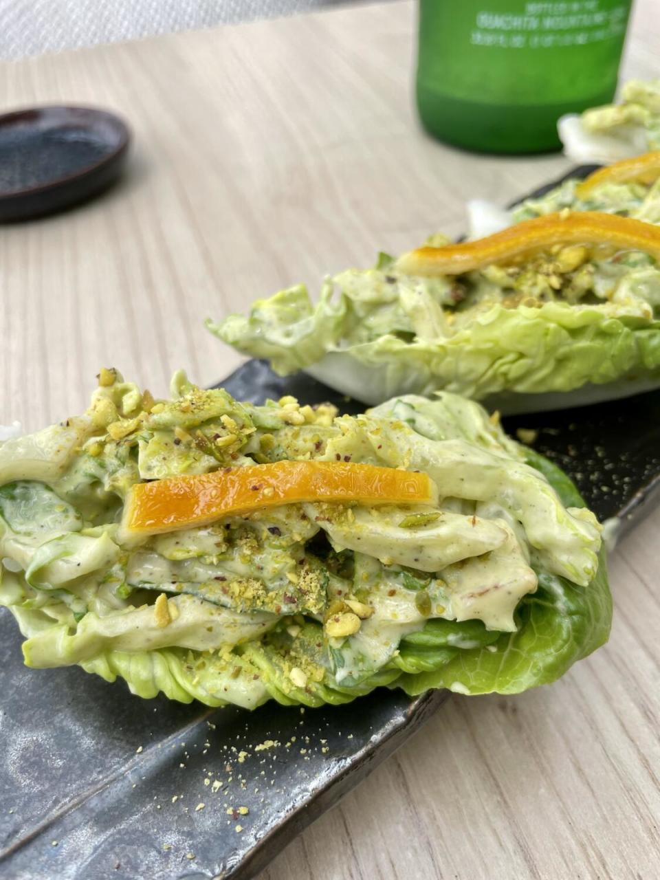 Caesar salad cups from Planta Cocina in Marina del Rey.