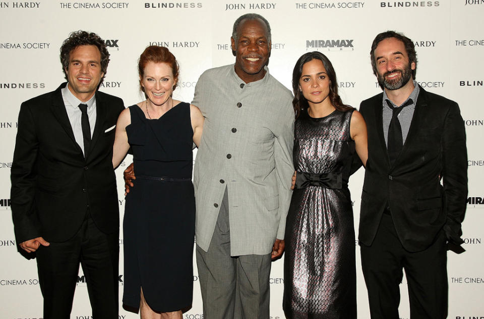 Blindess Screening 2008 NY Mark Ruffalo Julianne Moore Danny Glover Alice Braga Don McKellar