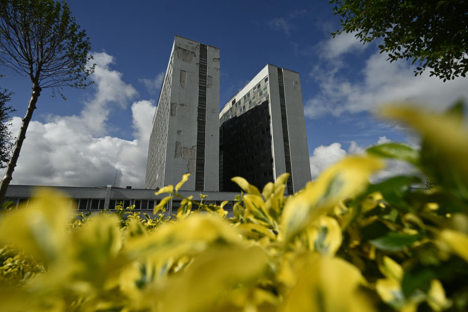 A general view of the F. D. Roosevelt University Hospital, where Slovak Prime Minister Robert Fico, who was shot and injured, is being treated, in Banska Bystrica, central Slovakia, Saturday, May 18, 2024. The man accused of attempting to assassinate Slovak Prime Minister Robert Fico made his first court appearance Saturday as the nation's leader remained in serious condition recovering from surgery after surviving multiple gunshots, Slovak state media said. (AP Photo/Denes Erdos)