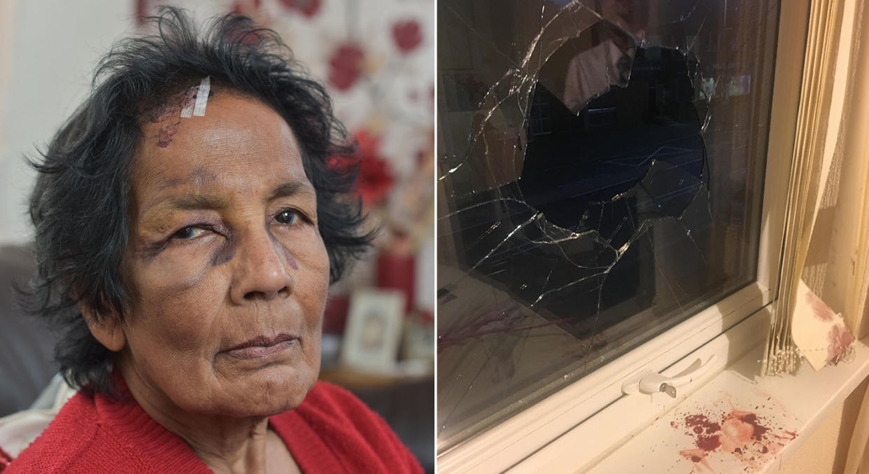 <em>Terrified – Carol Gott was at home when the missile was hurled through her window at 1am (Pictures: Ross Parry)</em>