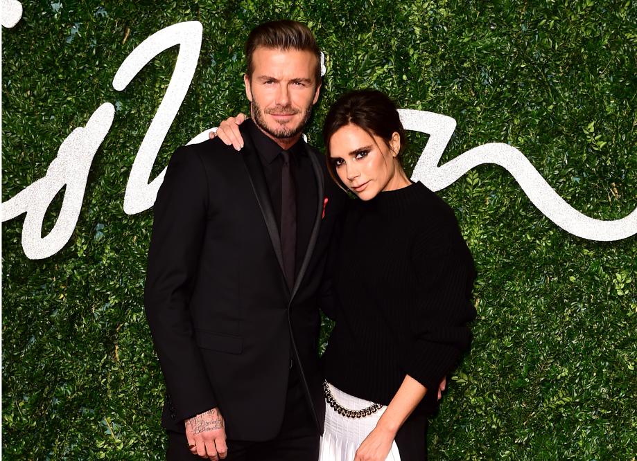 David Beckham reveals secret handbag at son Brooklyn's wedding