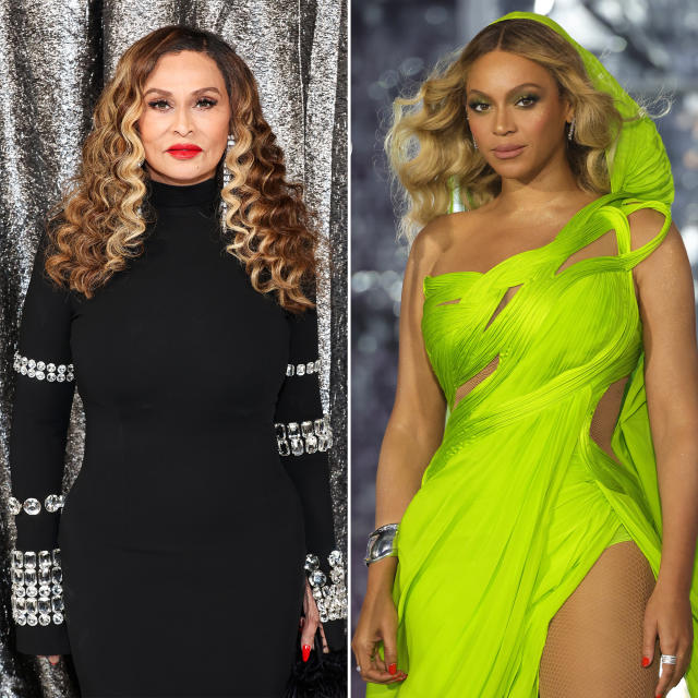 Beyonce wears a VERY low-cut dress as she watches boxing match