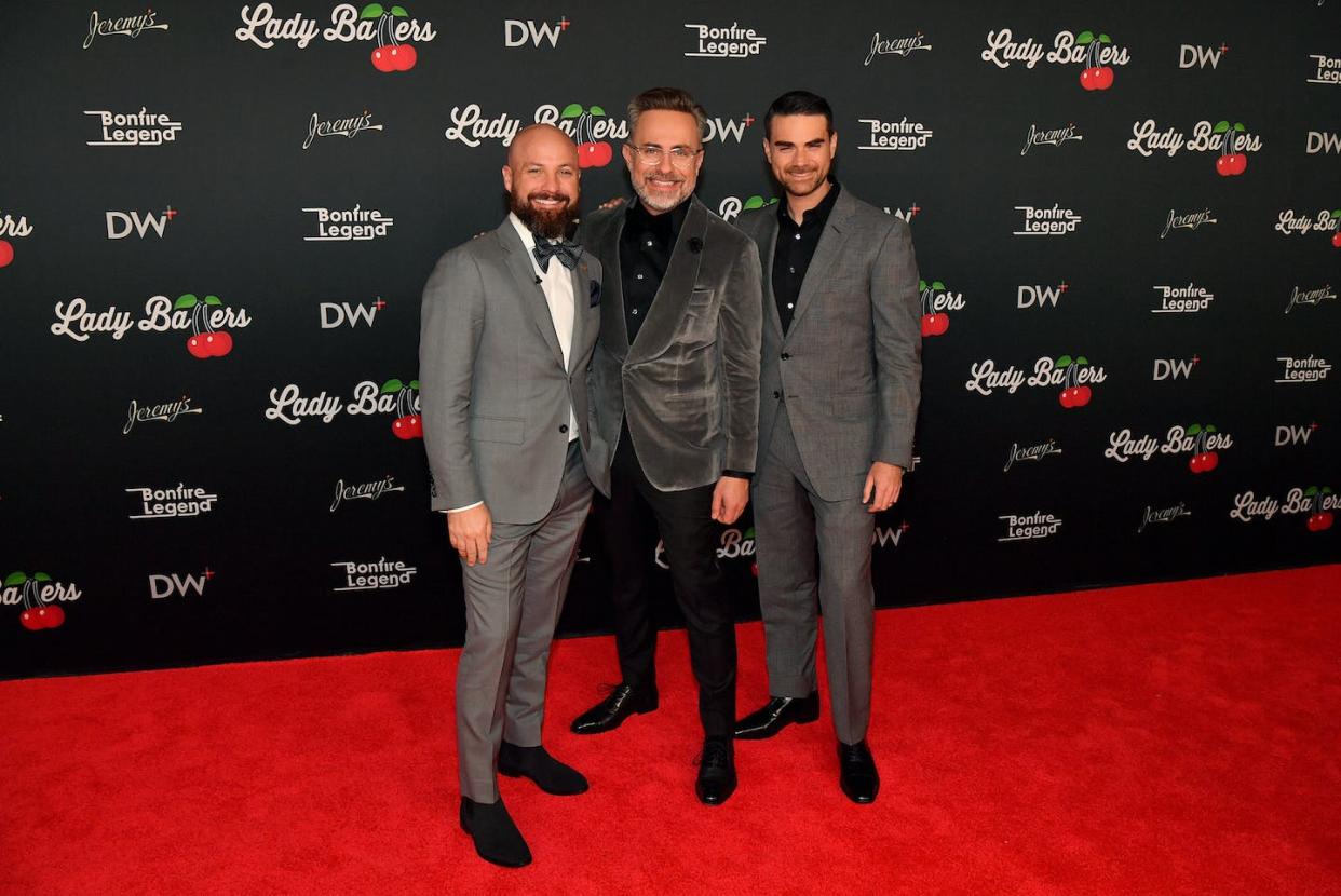 Daily Wire co-CEO Caleb Robinson, co-CEO Jeremy Boreing and editor emeritus Ben Shapiro attend the red carpet premiere of 'Lady Ballers' on Nov. 29, 2023, in Nashville, Tenn. <a href="https://www.gettyimages.com/detail/news-photo/caleb-robinson-jeremy-boreing-and-ben-shapiro-attend-the-news-photo/1822502280?adppopup=true" rel="nofollow noopener" target="_blank" data-ylk="slk:Jason Davis/Getty Images for Bentkey Ventures;elm:context_link;itc:0;sec:content-canvas" class="link ">Jason Davis/Getty Images for Bentkey Ventures</a>