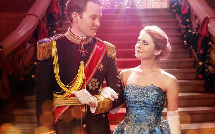 Ben Lamb and Rose McIver in the so-bad-it's-amazing Netflix movie A Christmas Prince - Netflix