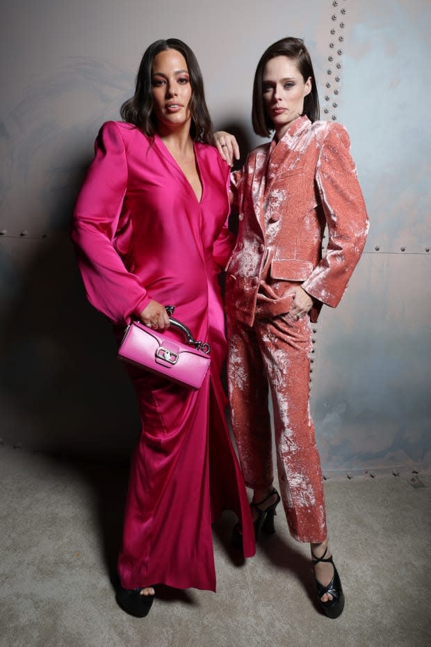 Ashley Graham and Coco Rocha attend the Lanvin Womenswear Spring/Summer 2023 show as part of Paris Fashion Week.<p>Pascal Le Segretain/Getty Images</p>