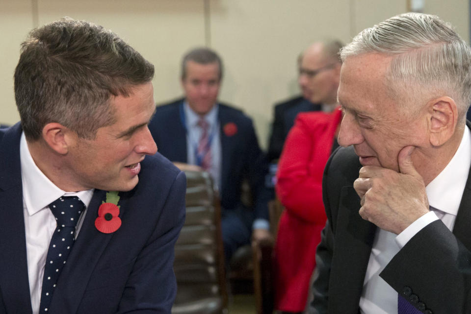 <em>Step up – Britain’s Defence Secretary Gavin Williamson, left, says Britain has to “step up” against North Korea</em>