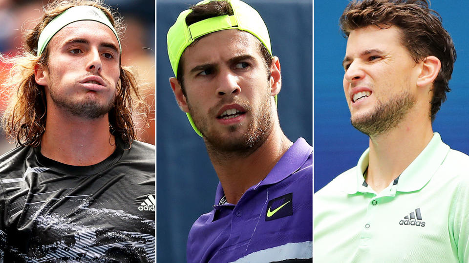 Stefanos Tsitsipas, Karen Khachanov and Dominic Thiem all crashed out. Image: Getty