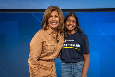 Hoda Kotb and Sreenidi Bala at the 2024 Prudential Emerging Visionaries Summit.