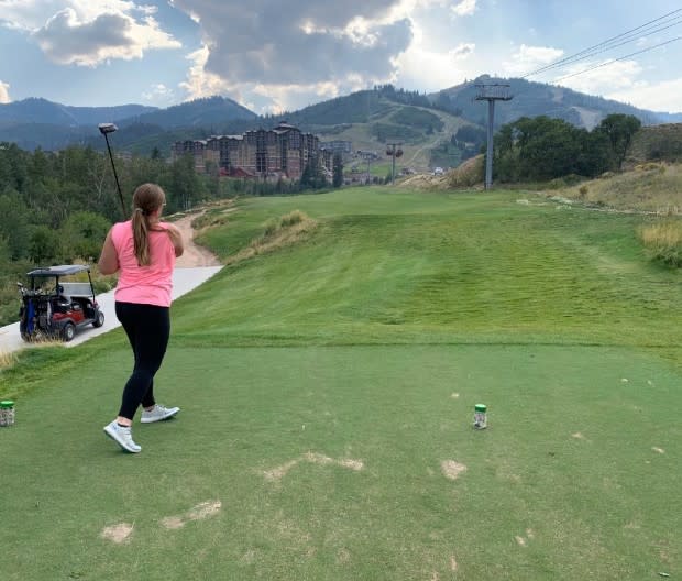 Park City's Canyon Golf course puts you right on the slopes.<p>David Young</p>
