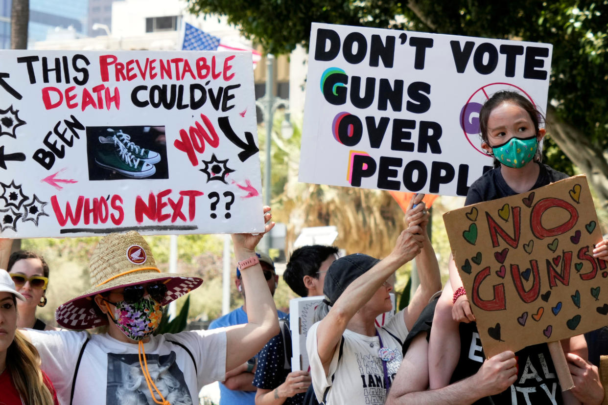 Gun Control Rally Los Angeles - Credit: Keith Birmingham/The Orange County Register via AP