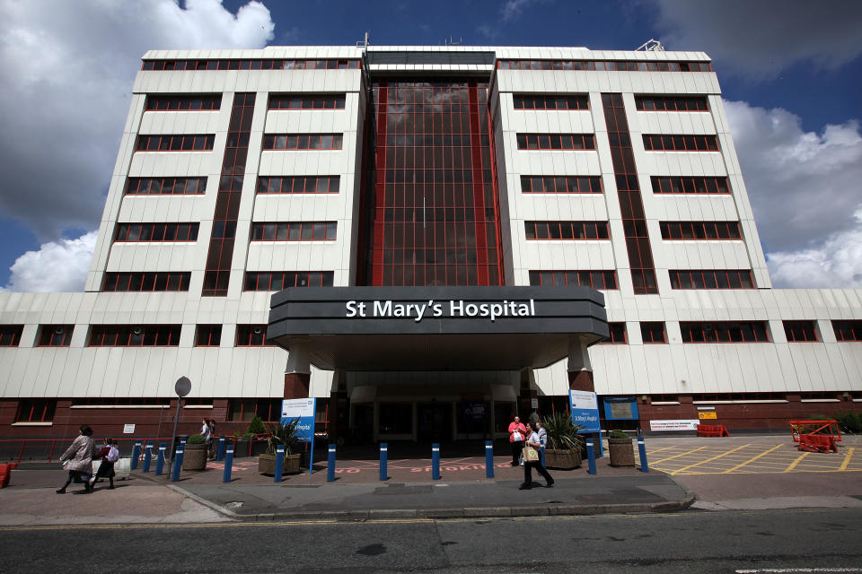 MANCHESTER, UNITED KINGDOM - JULY 15:  A general view of St Mary's Hospital, Manchester, on July 15, 2009 in Manchester, England.  (Photo by Christopher Furlong/Getty Images)