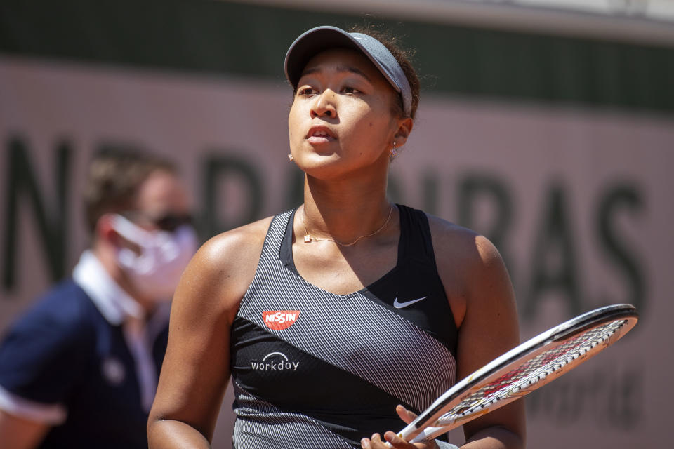 Pictured here, Naomi Osaka at the 2021 French Open before she withdrew from the tournament.