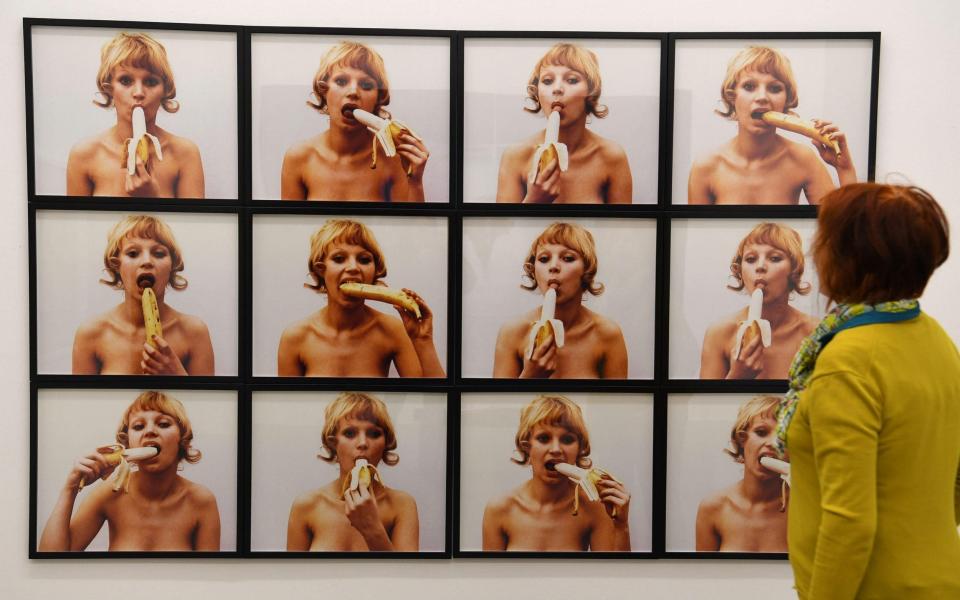 Artist Natalia LL's 1973 video 'Consumer Art' was removed from the National Museum in Warsaw after being deemed obscene by Poland’s authorities - www.alamy.com