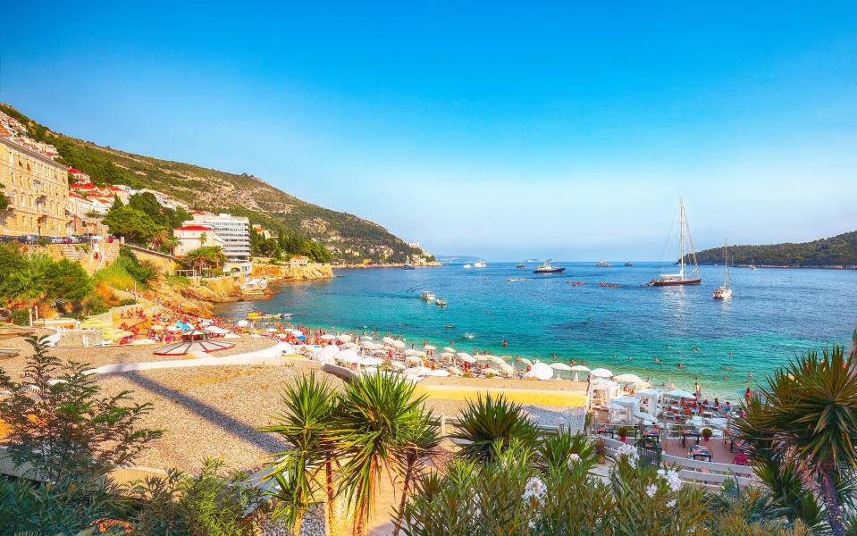 Spend the afternoon sunbathing and swimming in the deep blue Adriatic at Banje beach, dubrovnik