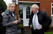 Britain's Prime Minister Boris Johnson campaign trail stop in Mansfield