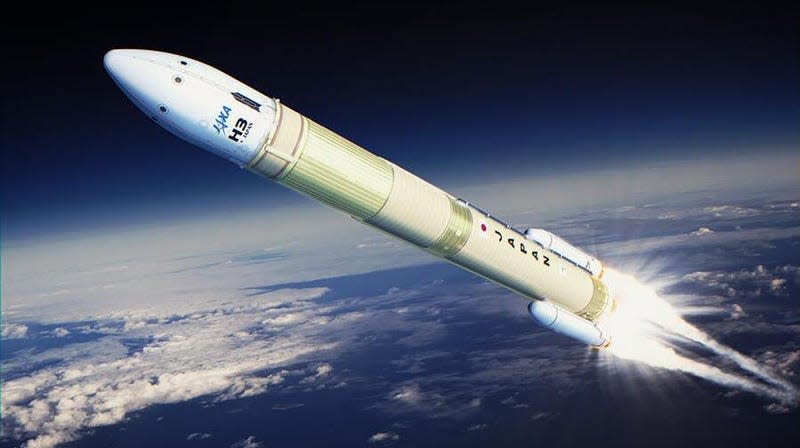 Artist’s conception of the H3 rocket in flight.